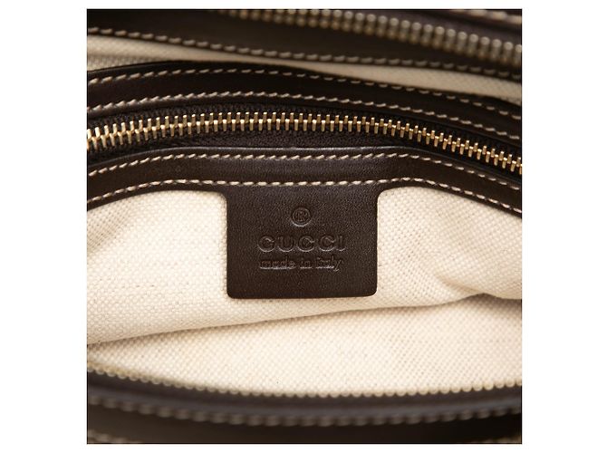 Borsa Tote Gucci GG Canvas Web Mayfair Beige - vista 5