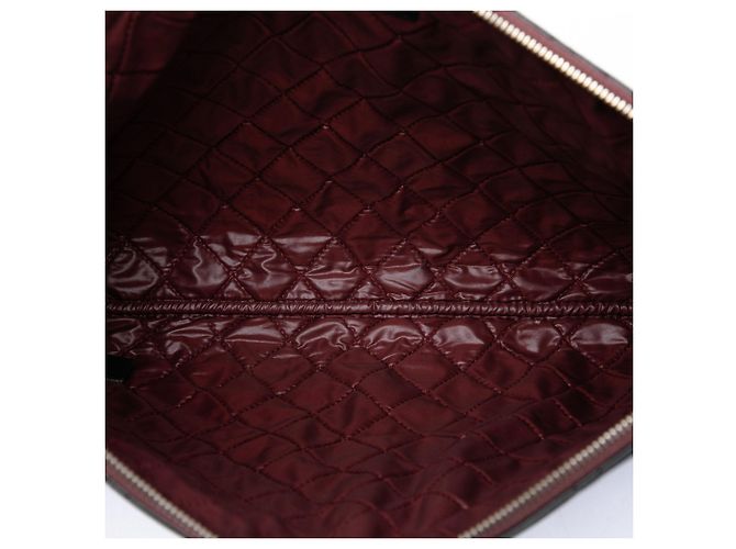 Clutch Chanel Large Quilted Lambskin O Case Nera Nero - vista 4
