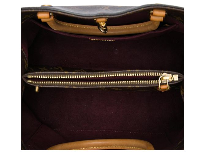 Borsa Satchel Louis Vuitton Monogram Montaigne MM Marrone - vista 4
