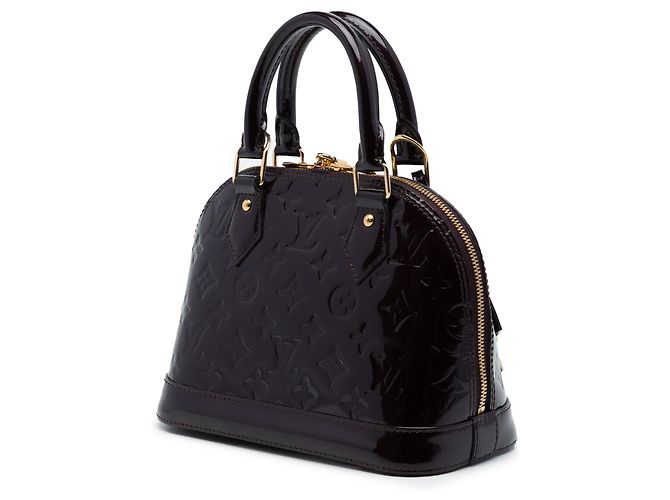 Borsa Satchel Louis Vuitton Monogram Vernis Alma BB Purple Porpora - vista 2