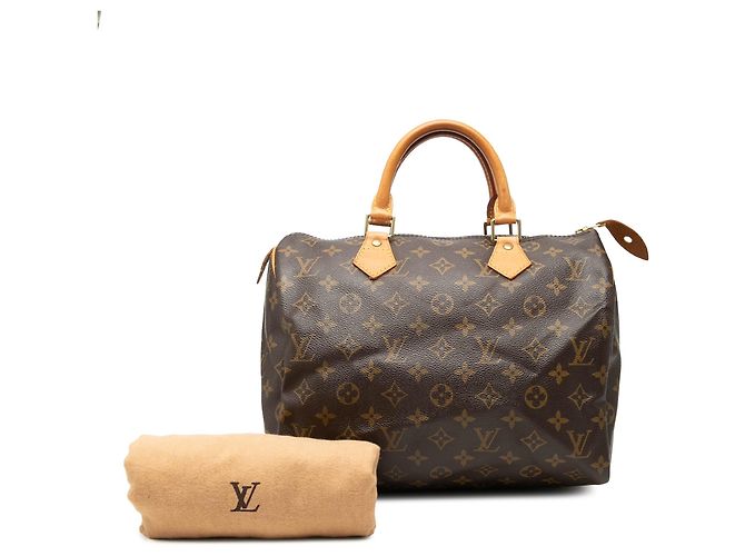 Borsa Boston Louis Vuitton Monogram Speedy 30 Marrone - vista 7