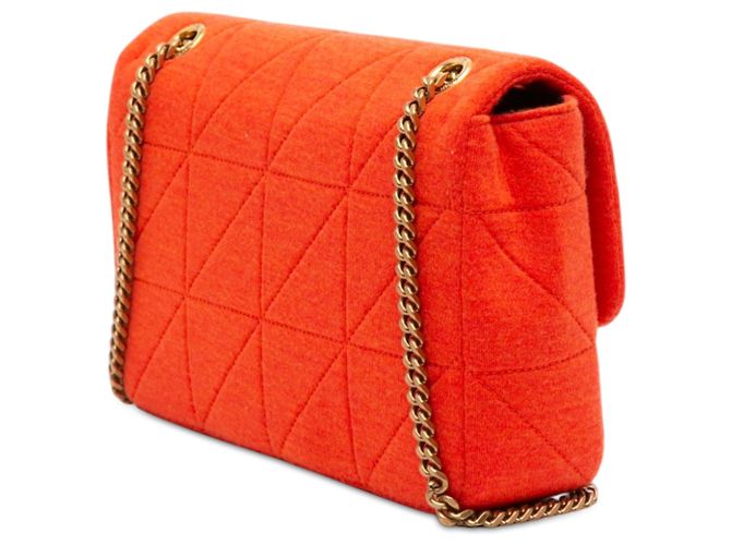 Autre Marque Borsa a tracolla Jamie in patchwork di lana jersey arancione Saint Laurent Medium - vista 2