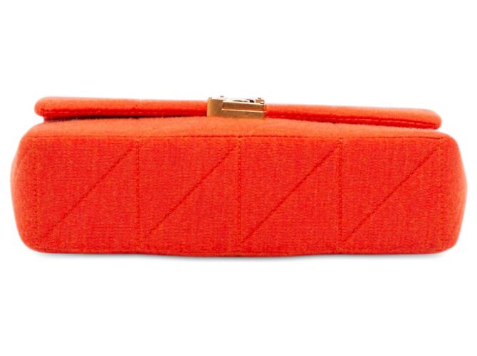 Autre Marque Borsa a tracolla Jamie in patchwork di lana jersey arancione Saint Laurent Medium - vista 3