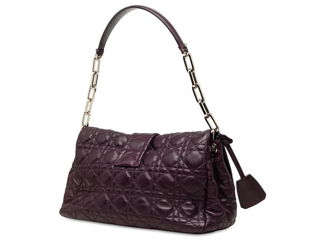 Autre Marque Borsa a tracolla Dior New Lock in pelle d'agnello Cannage viola Porpora - vista 2