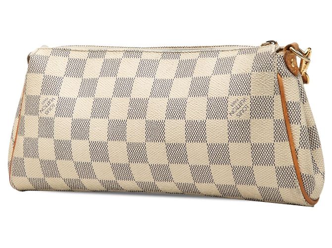 Borsa Satchel Louis Vuitton Damier Azur Eva Bianca Bianco - vista 2