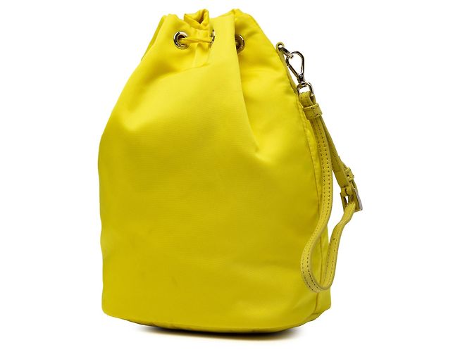 Prada Tessuto Beuteltasche Gelb - Ansicht 2