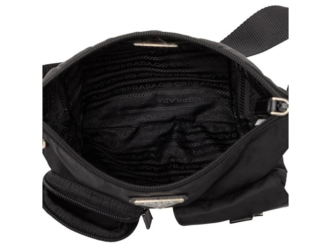 Borsello da cintura Prada Tessuto multi tasche nero - vista 4