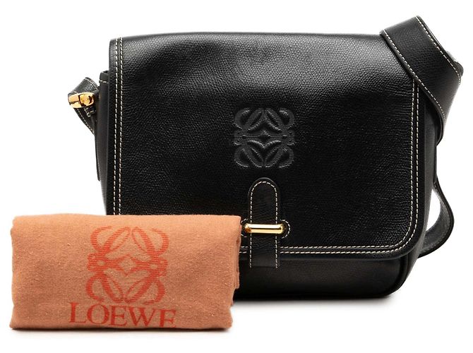 Borsa a tracolla Anagram in pelle LOEWE nera Nero - vista 7