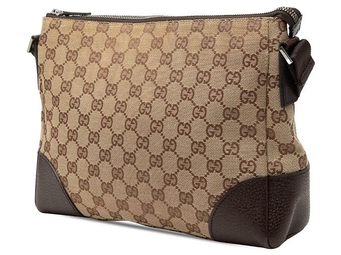 Borsa a tracolla Gucci GG Canvas beige - vista 2