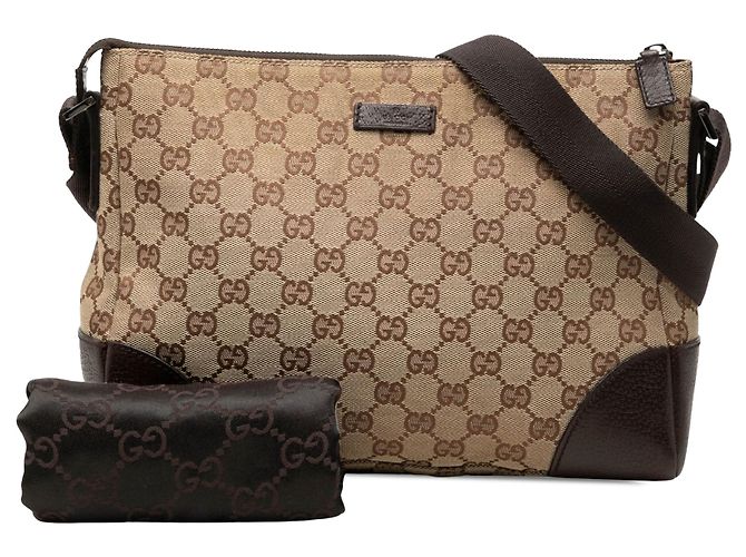 Borsa a tracolla Gucci GG Canvas beige - vista 7
