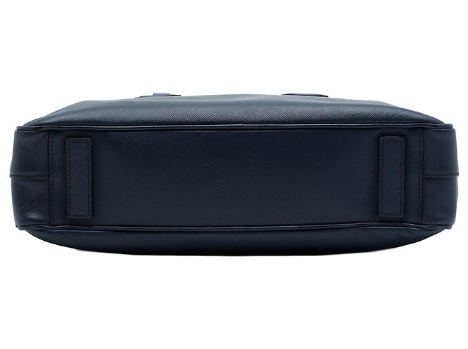 Borsa business Prada Saffiano blu - vista 3