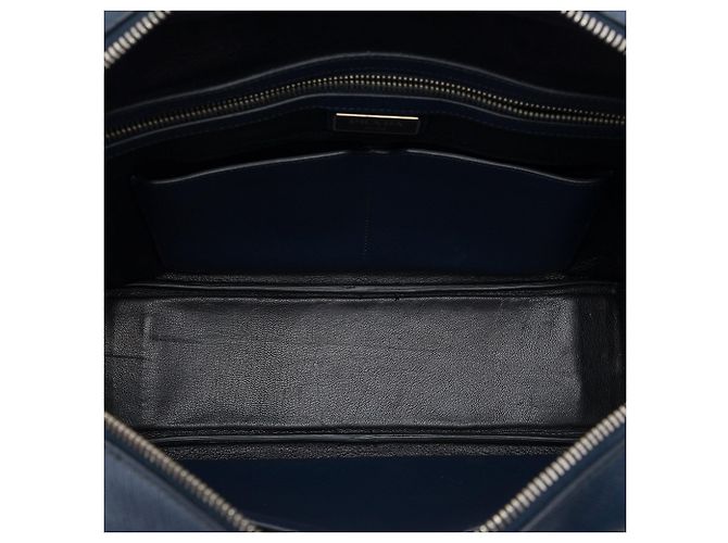 Borsa business Prada Saffiano blu - vista 4