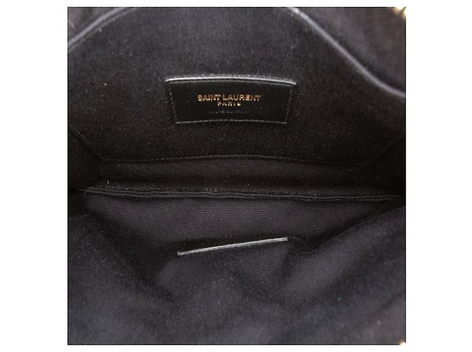 Autre Marque Borsa Pochette Saint Laurent Large Grain De Poudre Matelasse Cassandre Nera Nero - vista 4