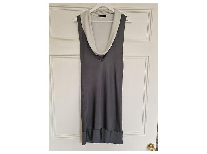 Vestido sin mangas Balenciaga con cuello drapeado Blanco Gris - vista 6