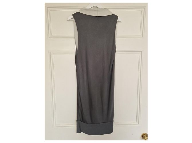Vestido sin mangas Balenciaga con cuello drapeado Blanco Gris - vista 7