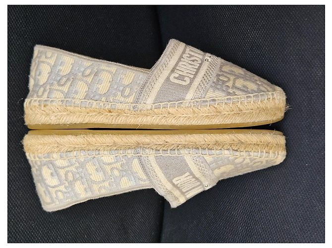 Espadrillas Christian Dior Oblique Beige Grigio - vista 10