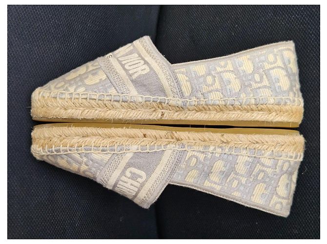 Espadrillas Christian Dior Oblique Beige Grigio - vista 11