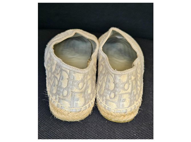 Espadrillas Christian Dior Oblique Beige Grigio - vista 12