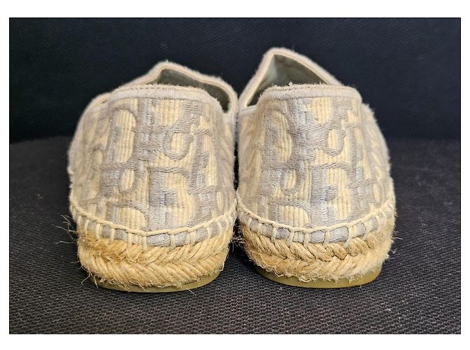 Espadrillas Christian Dior Oblique Beige Grigio - vista 13
