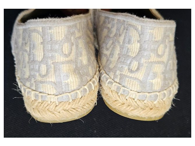 Espadrillas Christian Dior Oblique Beige Grigio - vista 14