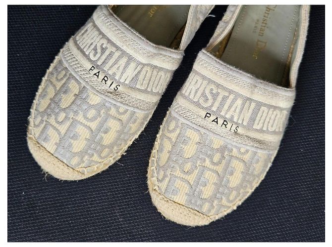 Espadrillas Christian Dior Oblique Beige Grigio - vista 17