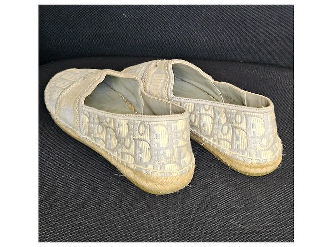 Espadrillas Christian Dior Oblique Beige Grigio - vista 9