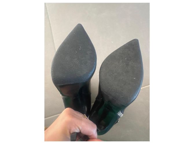 Autre Marque Saint Laurent Stivaletti in pelle nera borchiata Nero - vista 8
