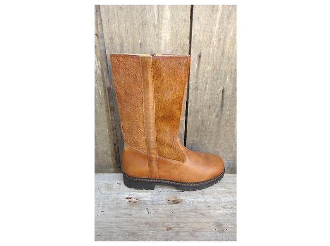 Autre Marque Botas de caña media Maze de cuero y pelo de poni marrón Castaño - vista 7