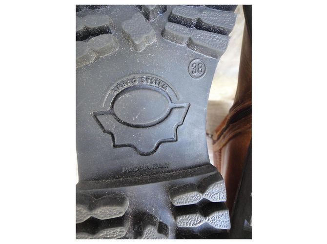 Autre Marque Botas de caña media Maze de cuero y pelo de poni marrón Castaño - vista 8