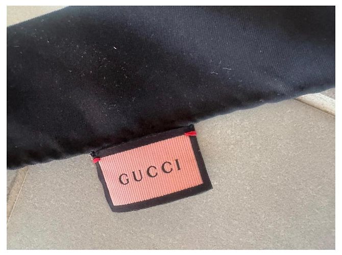 Carré in seta Gucci "Life is Gucci" Nero Crudo - vista 5