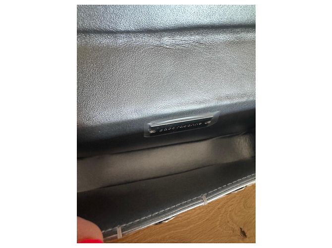 Paco Rabanne Borsa Baguette in Metallo Argentato Argento - vista 10