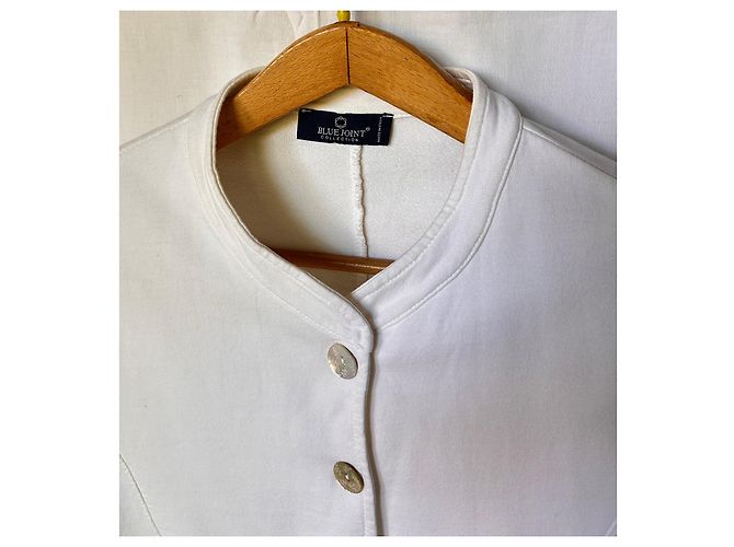 Autre Marque Giacca in cotone bianca Blue Joint Collection Bianco - vista 2