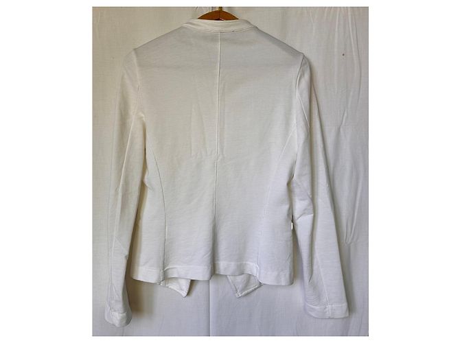 Autre Marque Giacca in cotone bianca Blue Joint Collection Bianco - vista 3