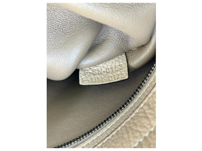 Céline Celine Trapeze Borsa in Pelle e Camoscio Beige - vista 3
