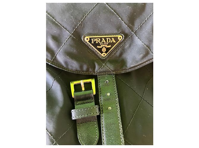 Prada Zaino in Nylon Trapuntato Nero - vista 2