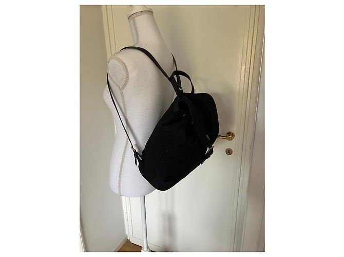 Prada Zaino in Nylon Trapuntato Nero - vista 6