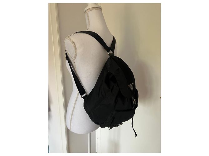 Prada Mochila de Nylon Negro - vista 4