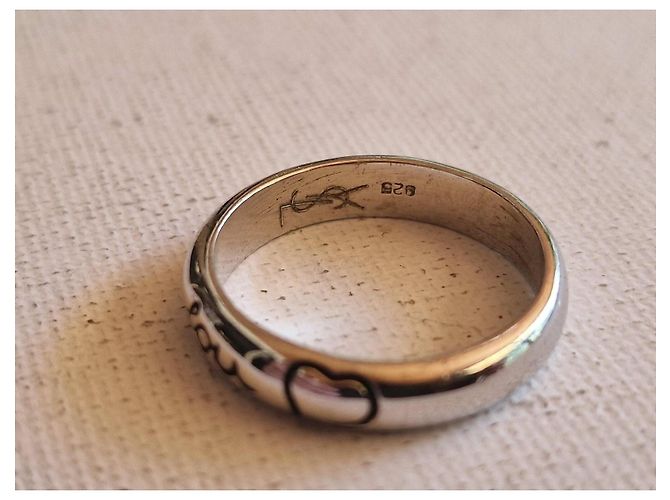 Anello YSL Yves Saint Laurent "I love you" Argento Cuore - vista 3