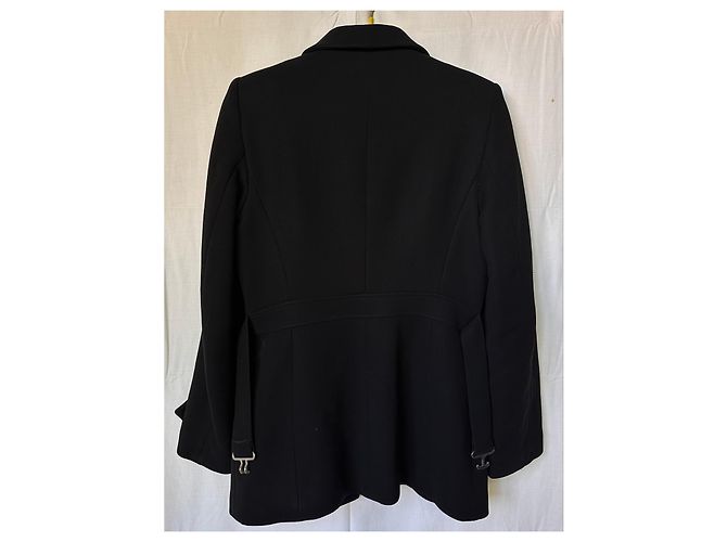 Autre Marque Giacca in lana nera Metradamo con zip Nero - vista 3
