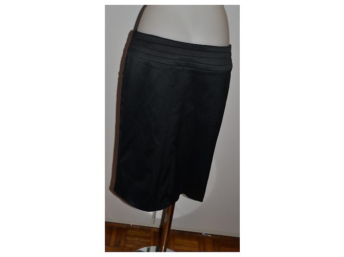 Gonna Dolce & Gabbana in raso nera con pizzo e paillettes Nero - vista 5
