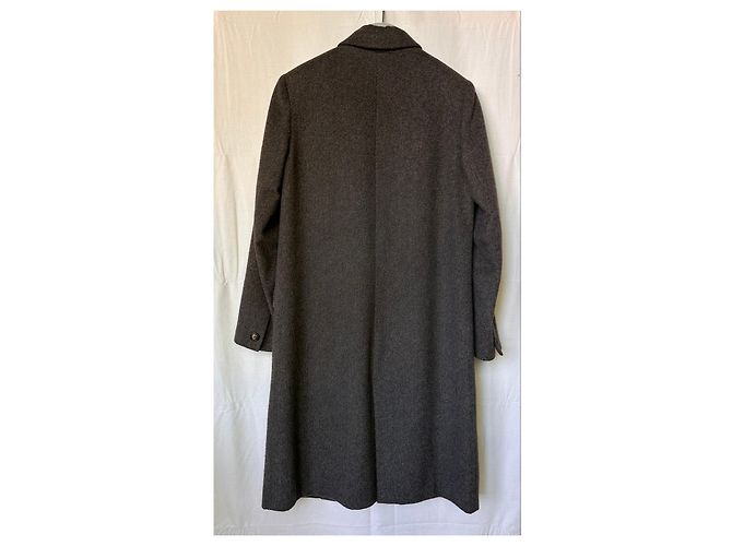 Abrigo largo Agnona en mezcla de cashmere gris - vista 3
