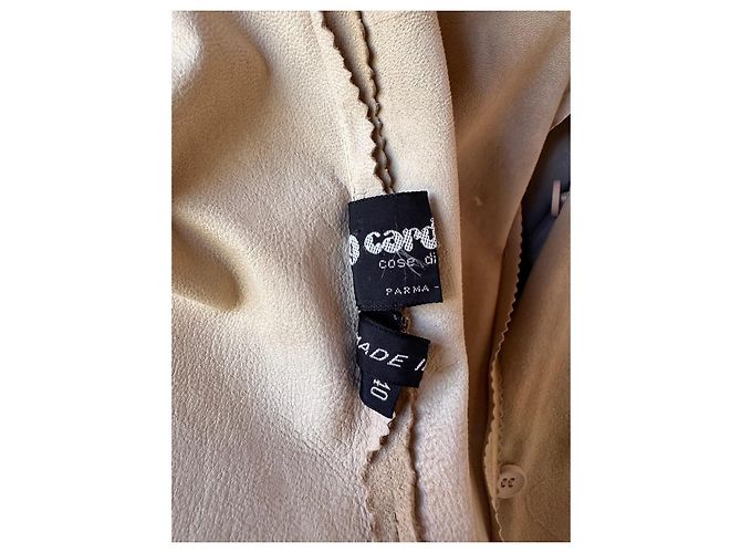 Autre Marque Chaqueta Barelli de ante beige con botones - vista 4