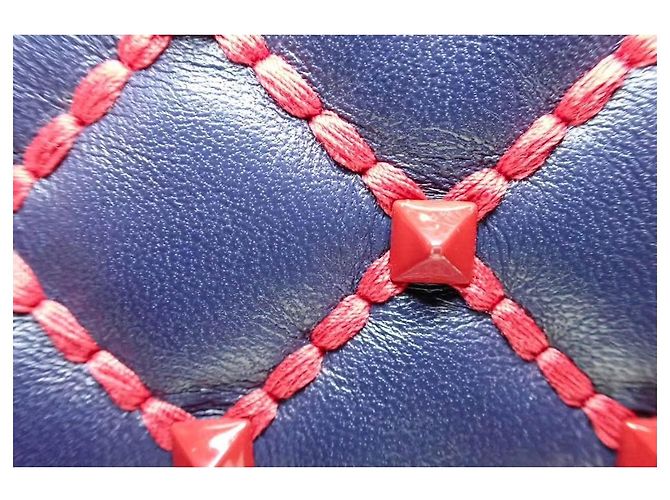 Valentino Garavani Rockstud Borsa a Tracolla Pelle Blu Rosso - vista 8