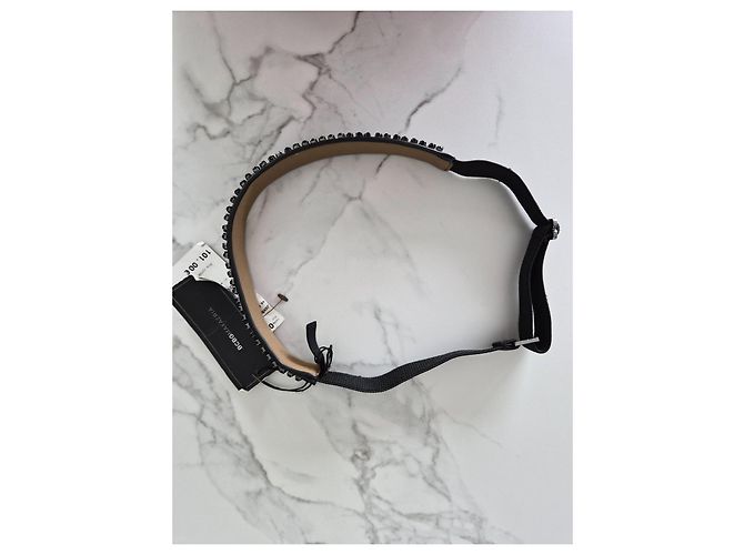 Bcbg Max Azria BCBGMAXAZRIA schwarzer elastischer Gürtel mit Kristallen - Ansicht 2