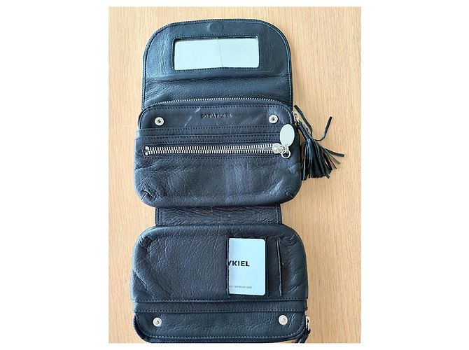 Sonia Rykiel Pochette in Pelle Nera Nero - vista 3