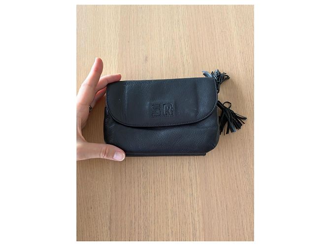 Sonia Rykiel Pochette in Pelle Nera Nero - vista 5