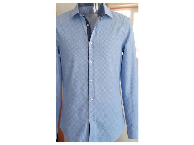 Autre Marque Camicia New Look a pois azzurro chiaro uomo Blu - vista 2