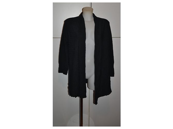 Autre Marque Armani Collezioni Rippstrick-Cardigan Schwarz - Ansicht 2