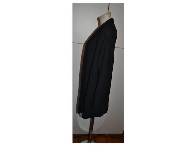 Autre Marque Armani Collezioni Rippstrick-Cardigan Schwarz - Ansicht 3