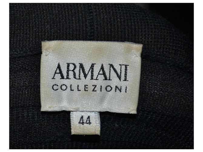 Autre Marque Armani Collezioni Rippstrick-Cardigan Schwarz - Ansicht 7